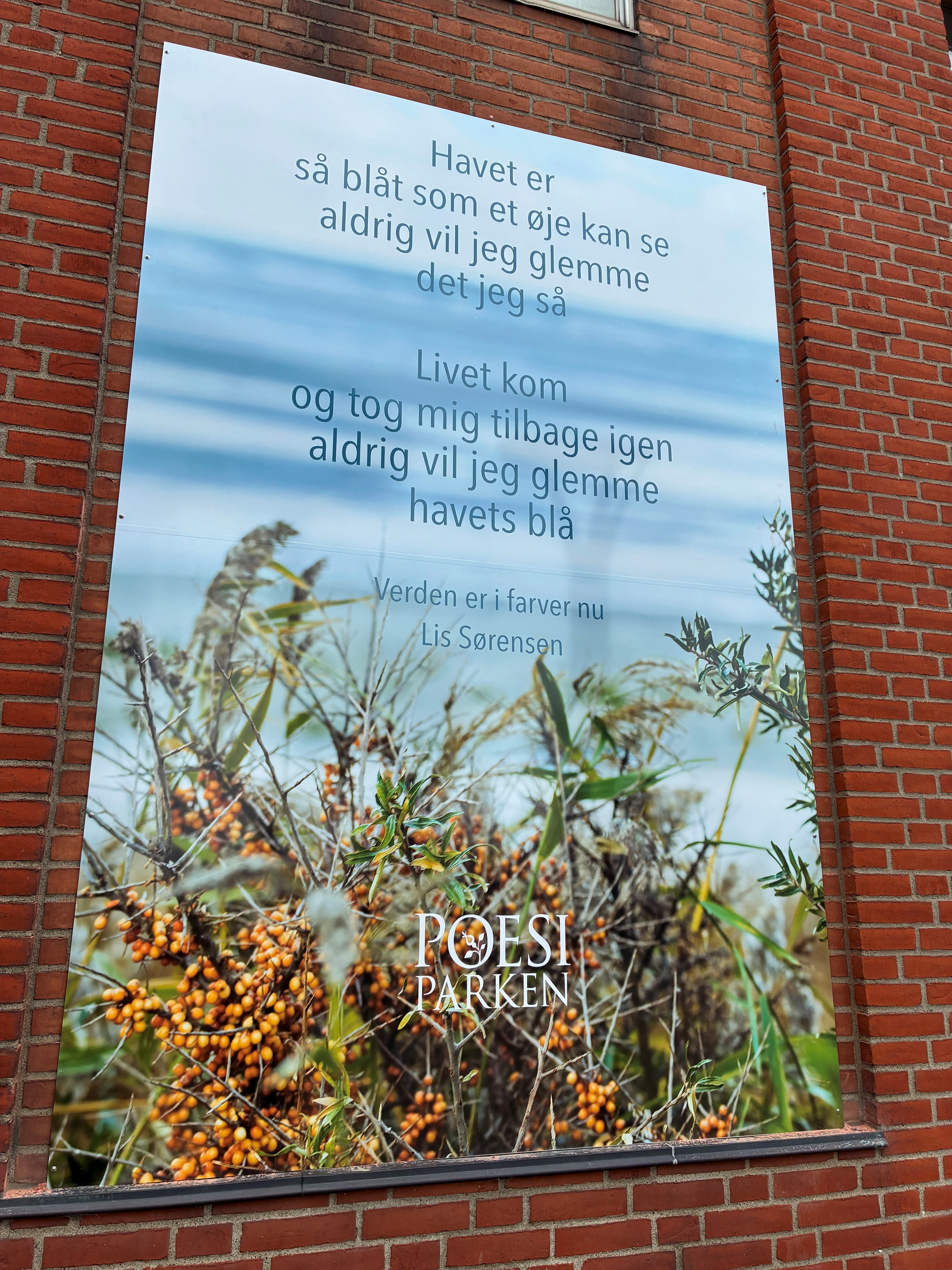 Foto af poesiværket "Verden er i farver" af Lis Sørensen